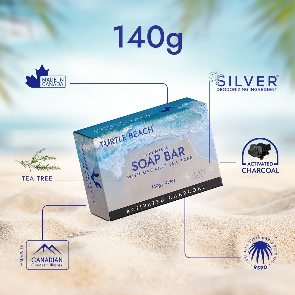 SOAP BAR w/ CHARCOAL & ORGANIC TEA TREE